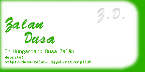 zalan dusa business card