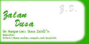 zalan dusa business card